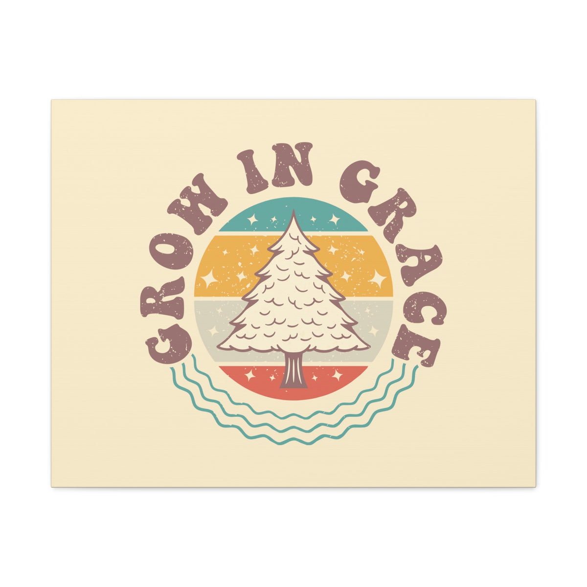 Scripture Walls Grow In Grace 2 Peter 3:18 Yellow Tree Christian Wall Art Bible Verse Print Ready to Hang Unframed-Express Your Love Gifts