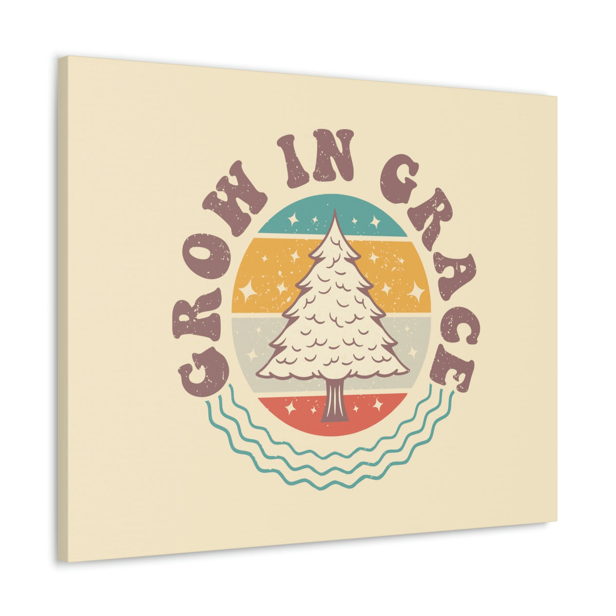 Scripture Walls Grow In Grace 2 Peter 3:18 Yellow Tree Christian Wall Art Bible Verse Print Ready to Hang Unframed-Express Your Love Gifts