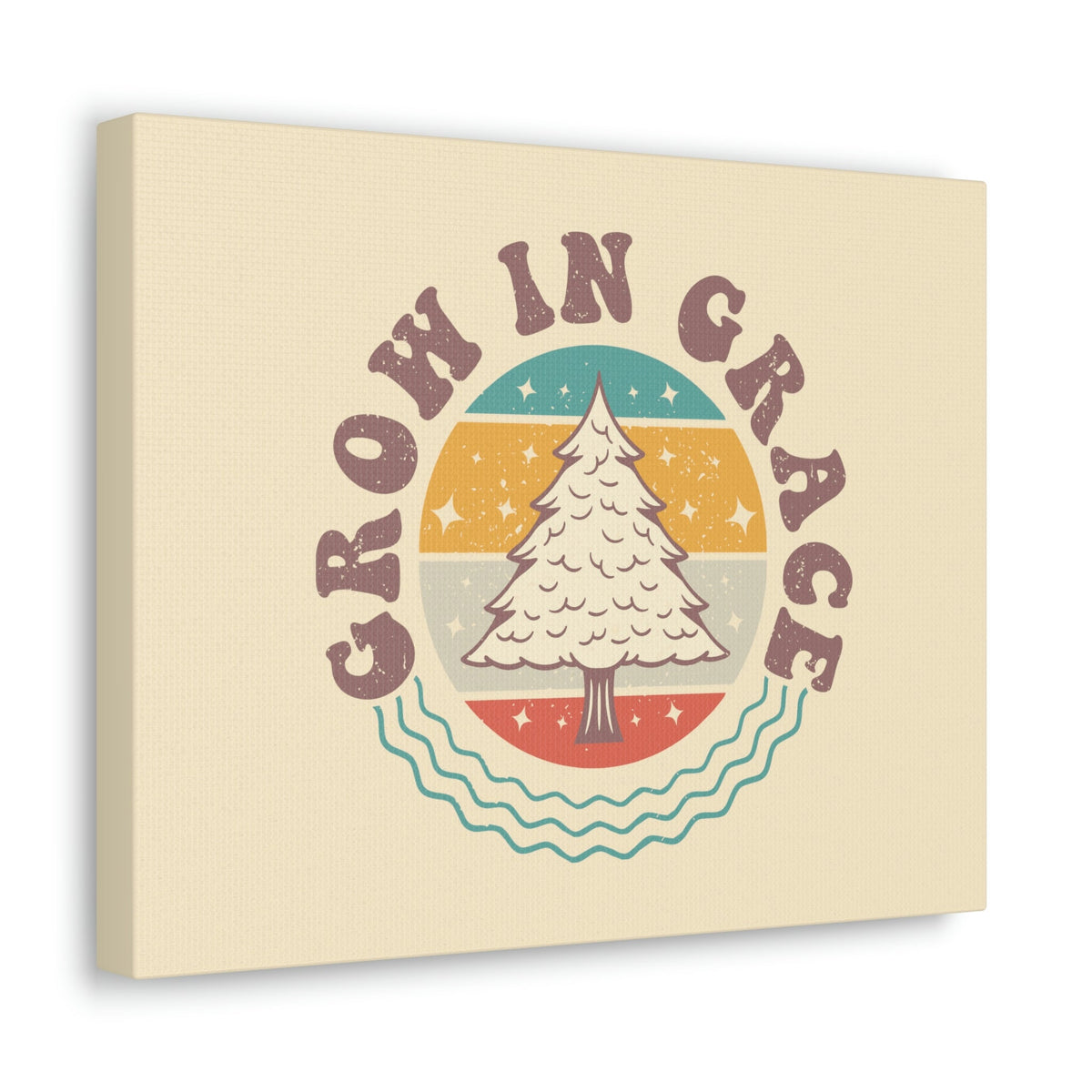 Scripture Walls Grow In Grace 2 Peter 3:18 Yellow Tree Christian Wall Art Bible Verse Print Ready to Hang Unframed-Express Your Love Gifts