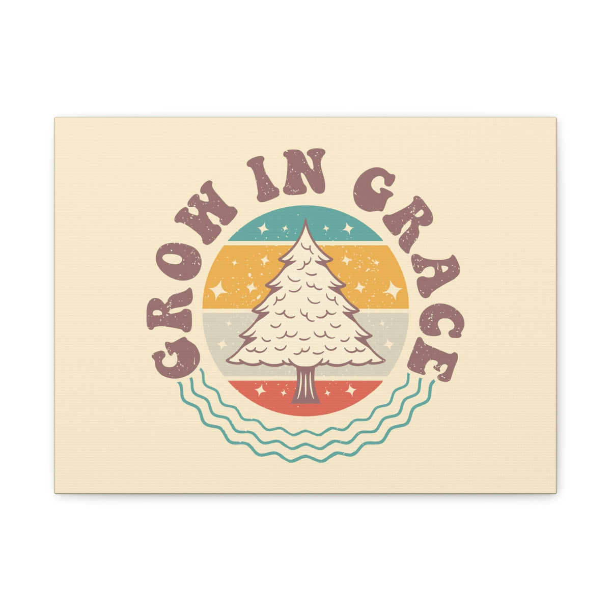 Scripture Walls Grow In Grace 2 Peter 3:18 Yellow Tree Christian Wall Art Bible Verse Print Ready to Hang Unframed-Express Your Love Gifts