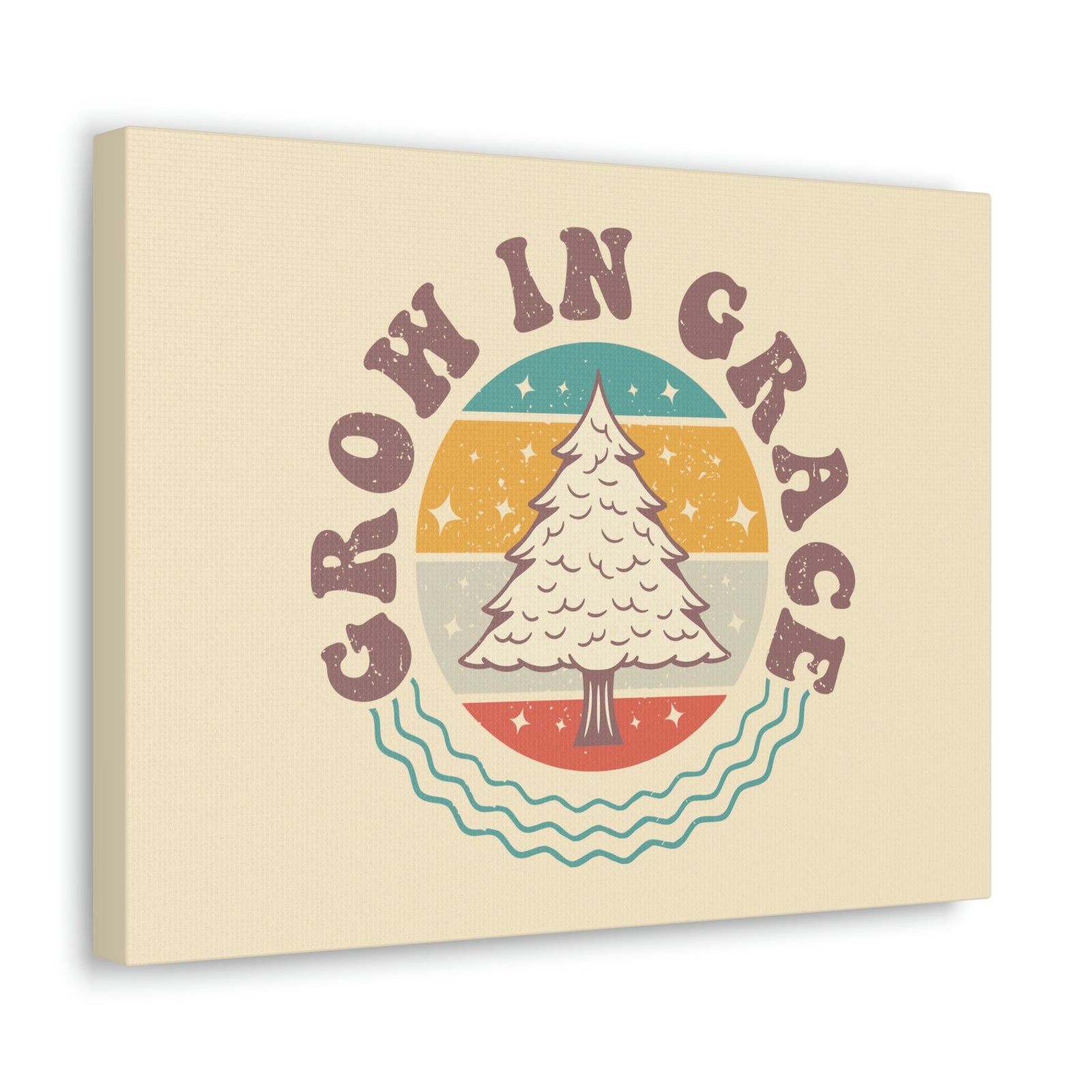 Scripture Walls Grow In Grace 2 Peter 3:18 Yellow Tree Christian Wall Art Bible Verse Print Ready to Hang Unframed-Express Your Love Gifts