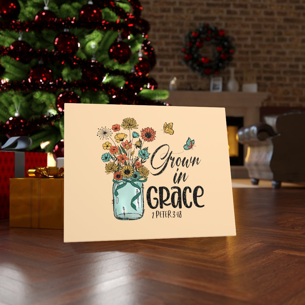 Scripture Walls Grown In Grace 2 Peter 3:18 Bible Verse Canvas Christian Wall Art Ready to Hang Unframed-Express Your Love Gifts