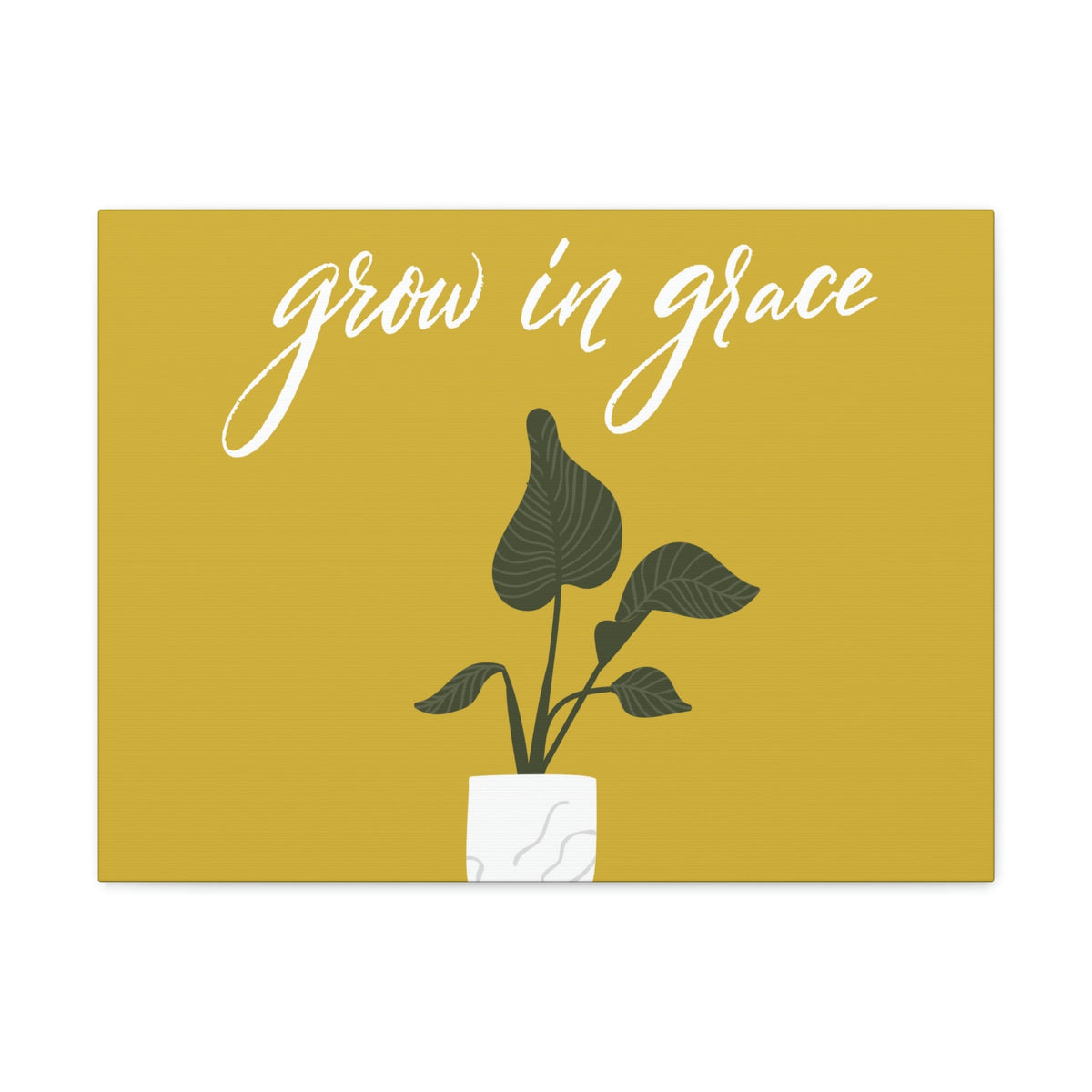 Scripture Walls Grown In Grace 2 Peter 3:18 Yellow Christian Wall Art Bible Verse Print Ready to Hang Unframed-Express Your Love Gifts