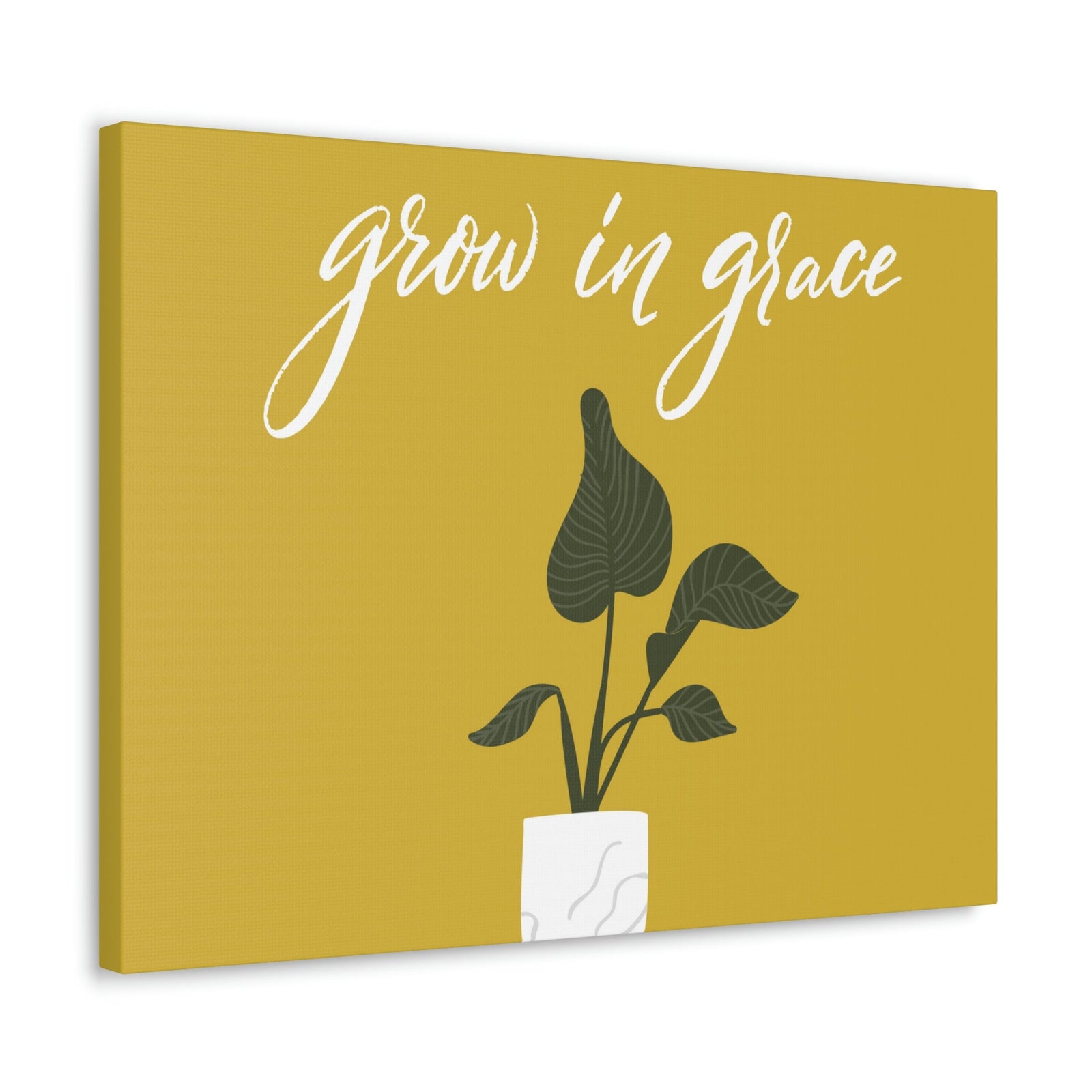 Scripture Walls Grown In Grace 2 Peter 3:18 Yellow Christian Wall Art Bible Verse Print Ready to Hang Unframed-Express Your Love Gifts