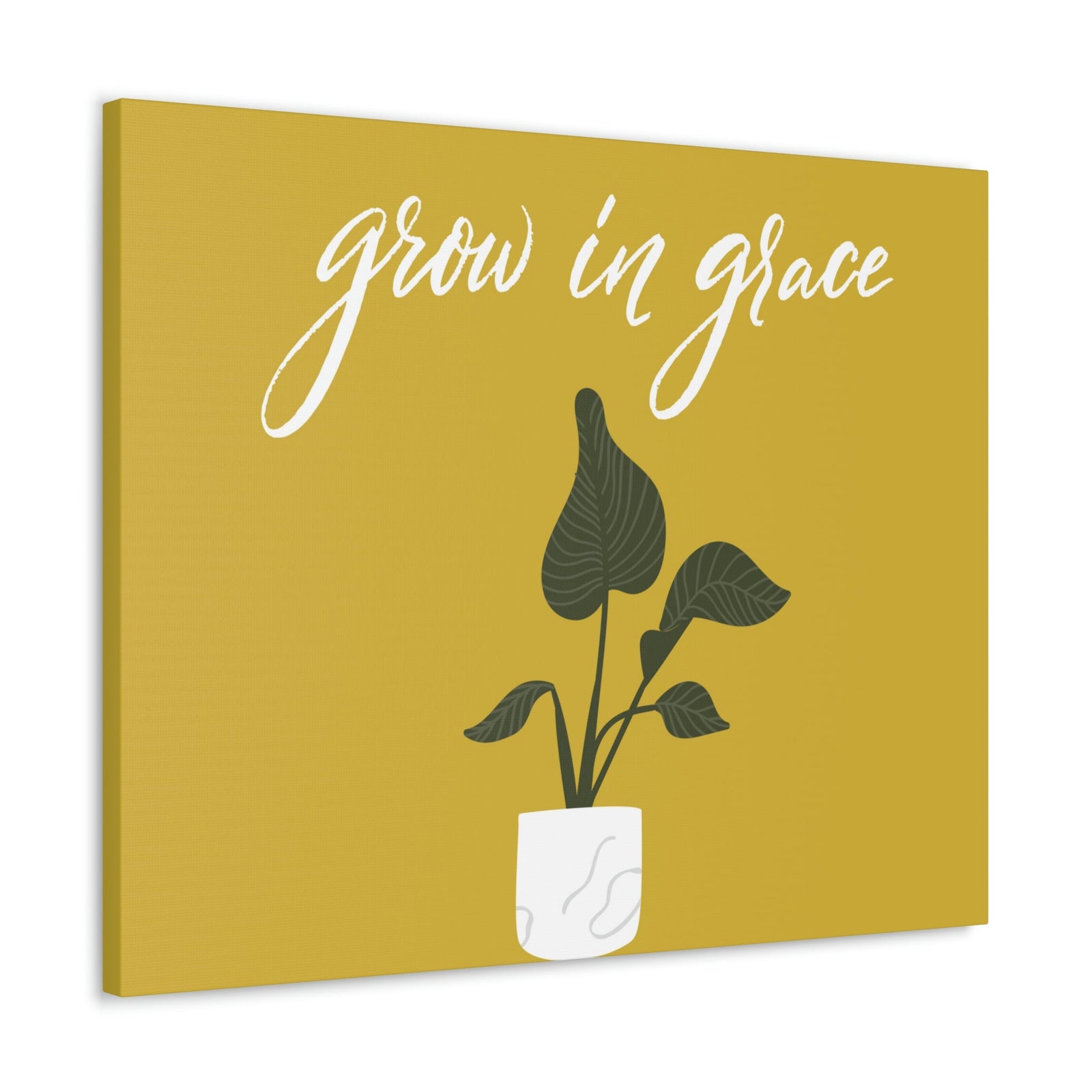 Scripture Walls Grown In Grace 2 Peter 3:18 Yellow Christian Wall Art Bible Verse Print Ready to Hang Unframed-Express Your Love Gifts