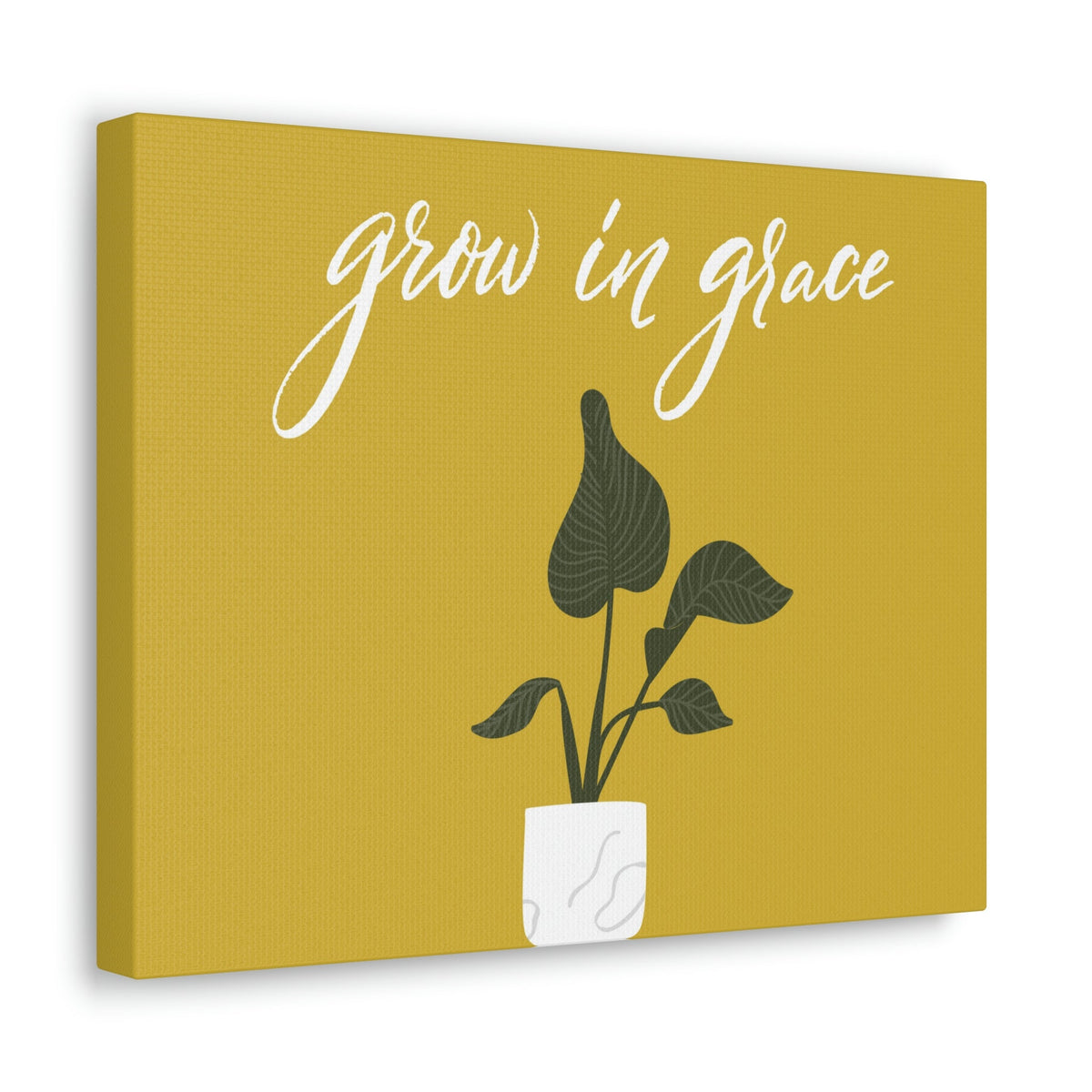 Scripture Walls Grown In Grace 2 Peter 3:18 Yellow Christian Wall Art Bible Verse Print Ready to Hang Unframed-Express Your Love Gifts