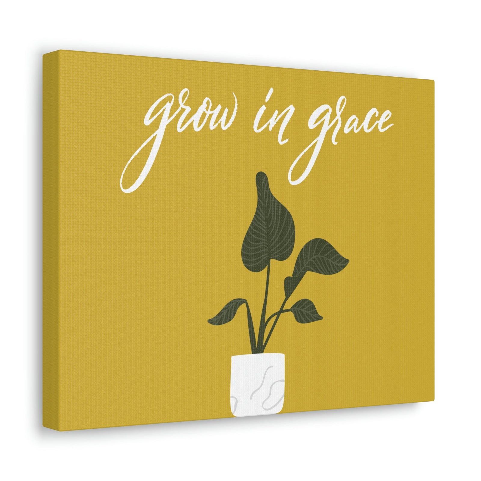 Scripture Walls Grown In Grace 2 Peter 3:18 Yellow Christian Wall Art Bible Verse Print Ready to Hang Unframed-Express Your Love Gifts