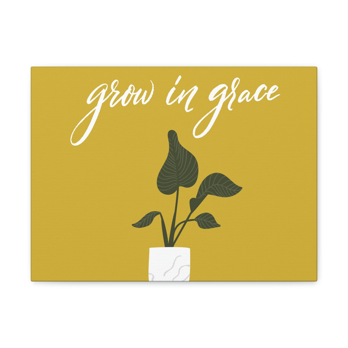 Scripture Walls Grown In Grace 2 Peter 3:18 Yellow Christian Wall Art Bible Verse Print Ready to Hang Unframed-Express Your Love Gifts