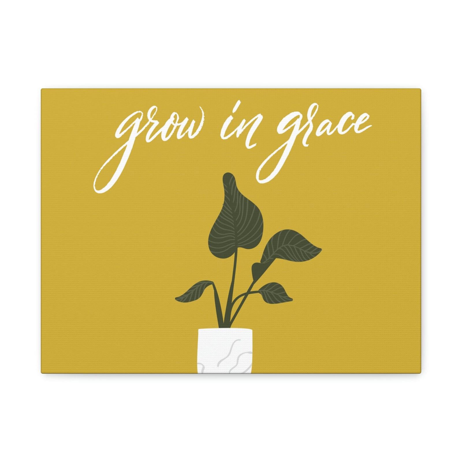 Scripture Walls Grown In Grace 2 Peter 3:18 Yellow Christian Wall Art Bible Verse Print Ready to Hang Unframed-Express Your Love Gifts