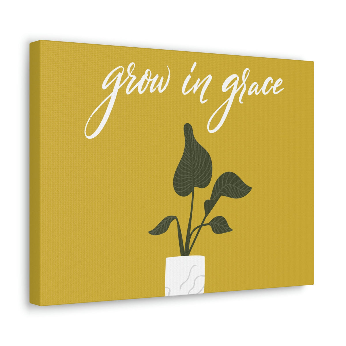 Scripture Walls Grown In Grace 2 Peter 3:18 Yellow Christian Wall Art Bible Verse Print Ready to Hang Unframed-Express Your Love Gifts