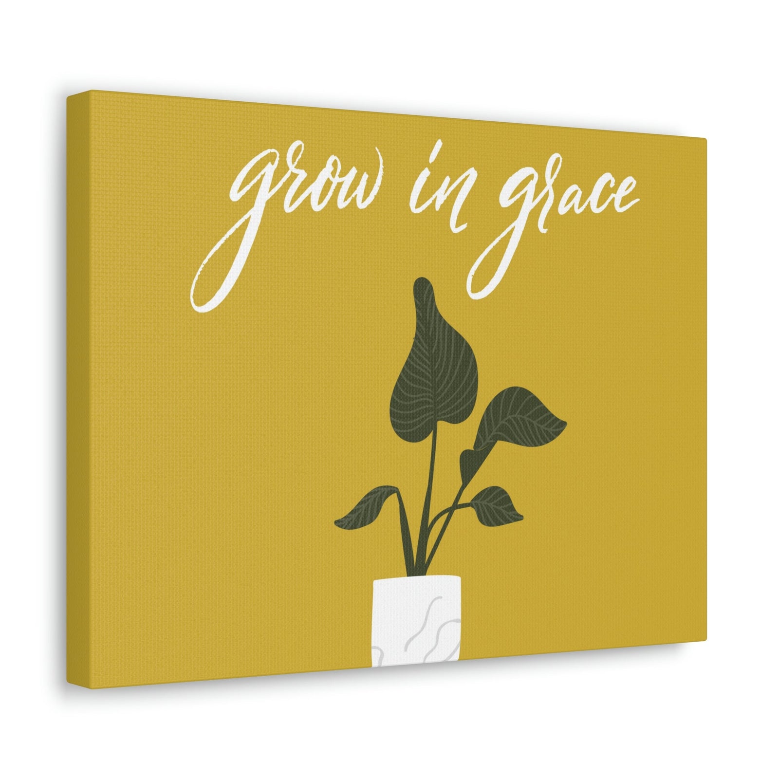 Scripture Walls Grown In Grace 2 Peter 3:18 Yellow Christian Wall Art Bible Verse Print Ready to Hang Unframed-Express Your Love Gifts