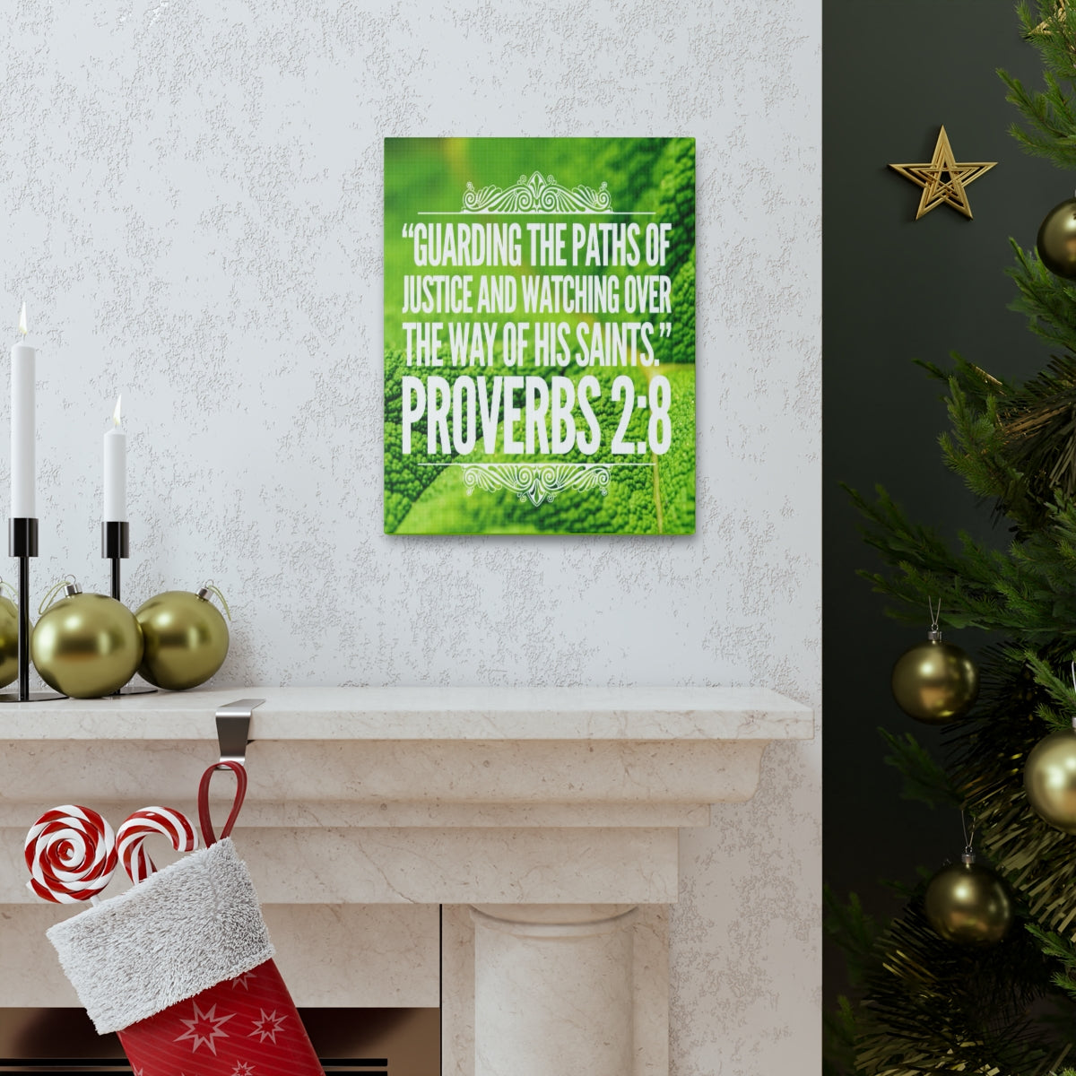 Scripture Walls Guarding The Paths Proverbs 2:8 Bible Verse Canvas Christian Wall Art Bible Verse Print Ready To Hang Unframed-Express Your Love Gifts