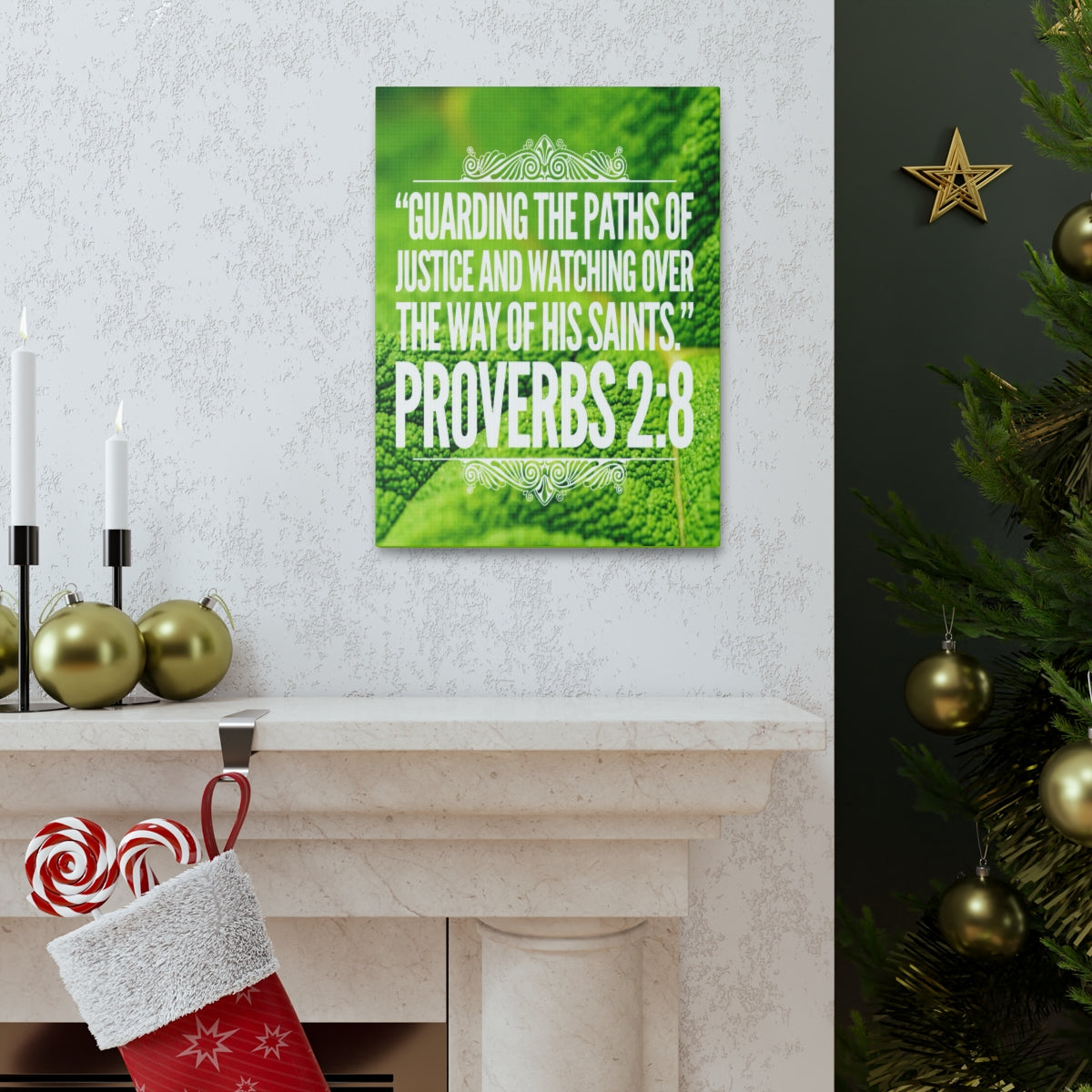 Scripture Walls Guarding The Paths Proverbs 2:8 Bible Verse Canvas Christian Wall Art Bible Verse Print Ready To Hang Unframed-Express Your Love Gifts