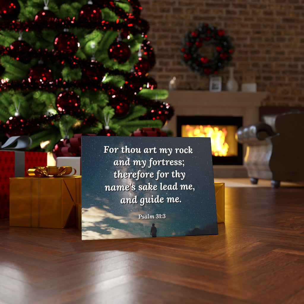 Scripture Walls Guide Me Psalms 31:3 Bible Verse Canvas Christian Wall Art Ready to Hang Unframed-Express Your Love Gifts