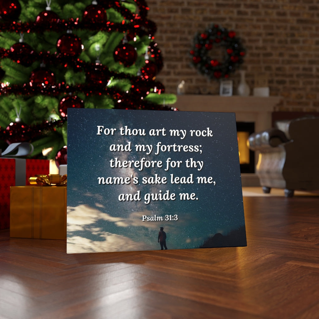 Scripture Walls Guide Me Psalms 31:3 Bible Verse Canvas Christian Wall Art Ready to Hang Unframed-Express Your Love Gifts