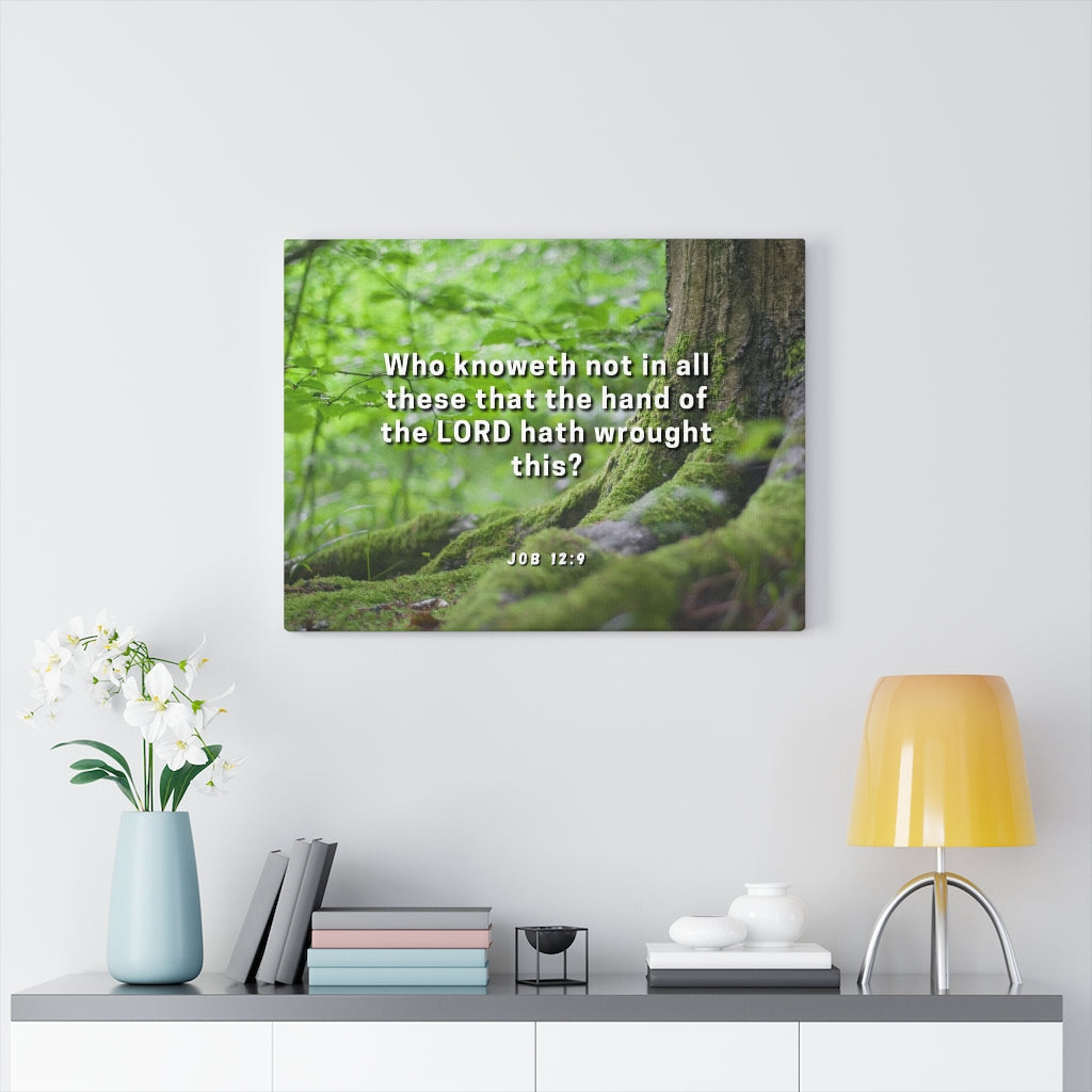 Scripture Walls Hand Of The Lord Job 12:9 Bible Verse Canvas Christian Wall Art Ready to Hang Unframed-Express Your Love Gifts