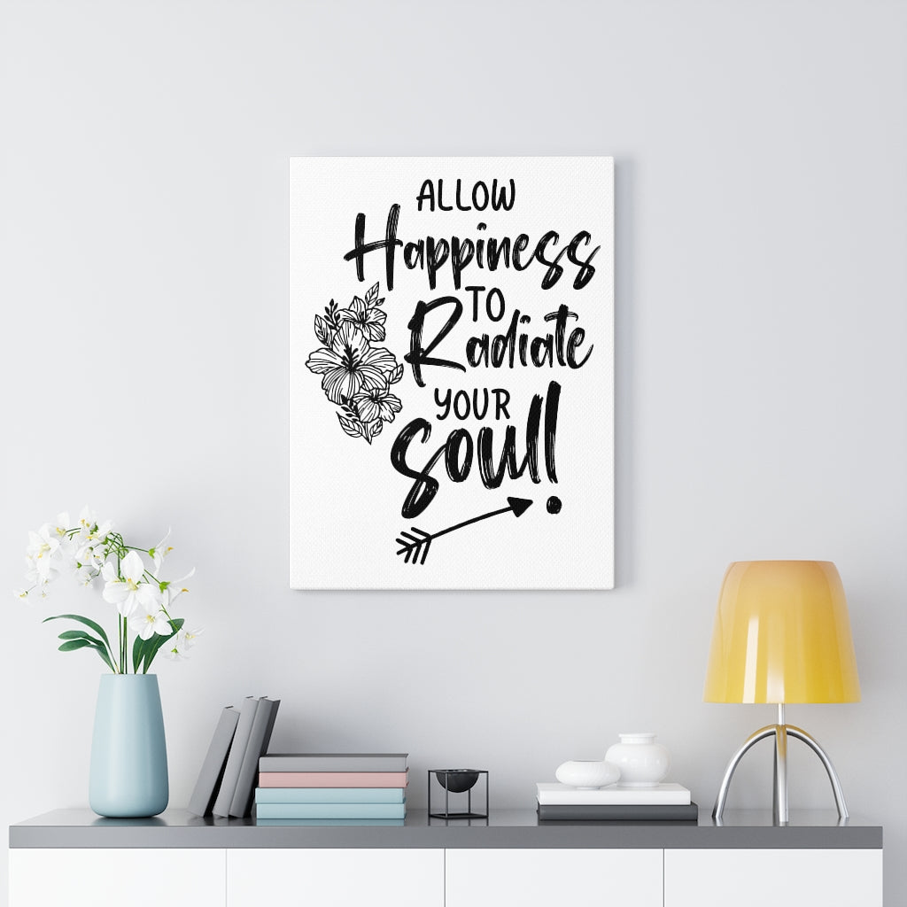 Scripture Walls Happiness To Radiate Bible Verse Canvas Christian Wall Art Ready to Hang Unframed-Express Your Love Gifts