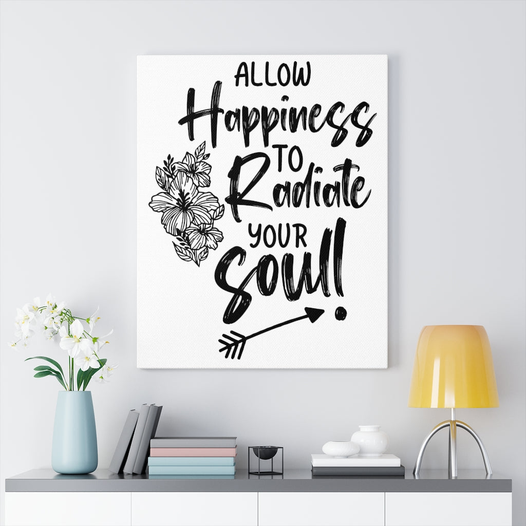 Scripture Walls Happiness To Radiate Bible Verse Canvas Christian Wall Art Ready to Hang Unframed-Express Your Love Gifts