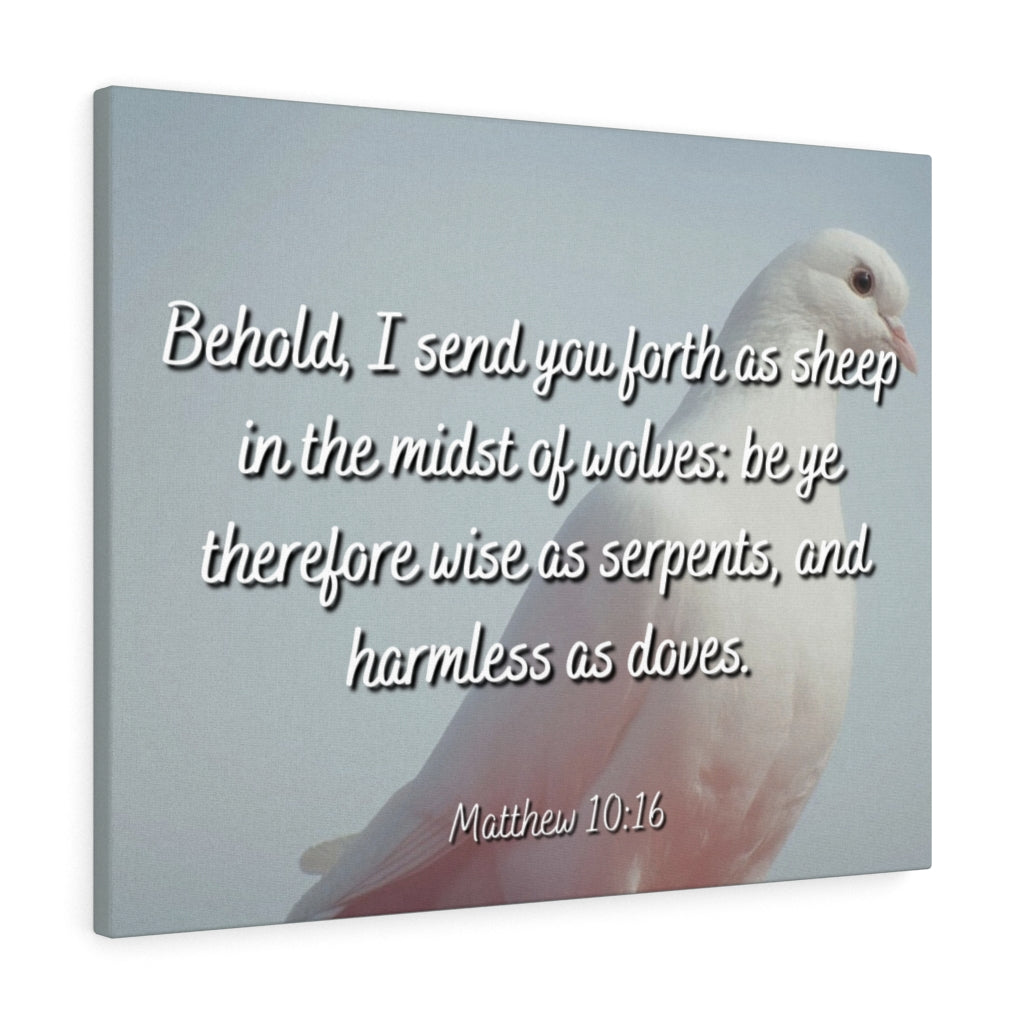 Scripture Walls Harmless As Doves Matthew 10:16 Bible Verse Canvas Christian Wall Art Ready to Hang Unframed-Express Your Love Gifts