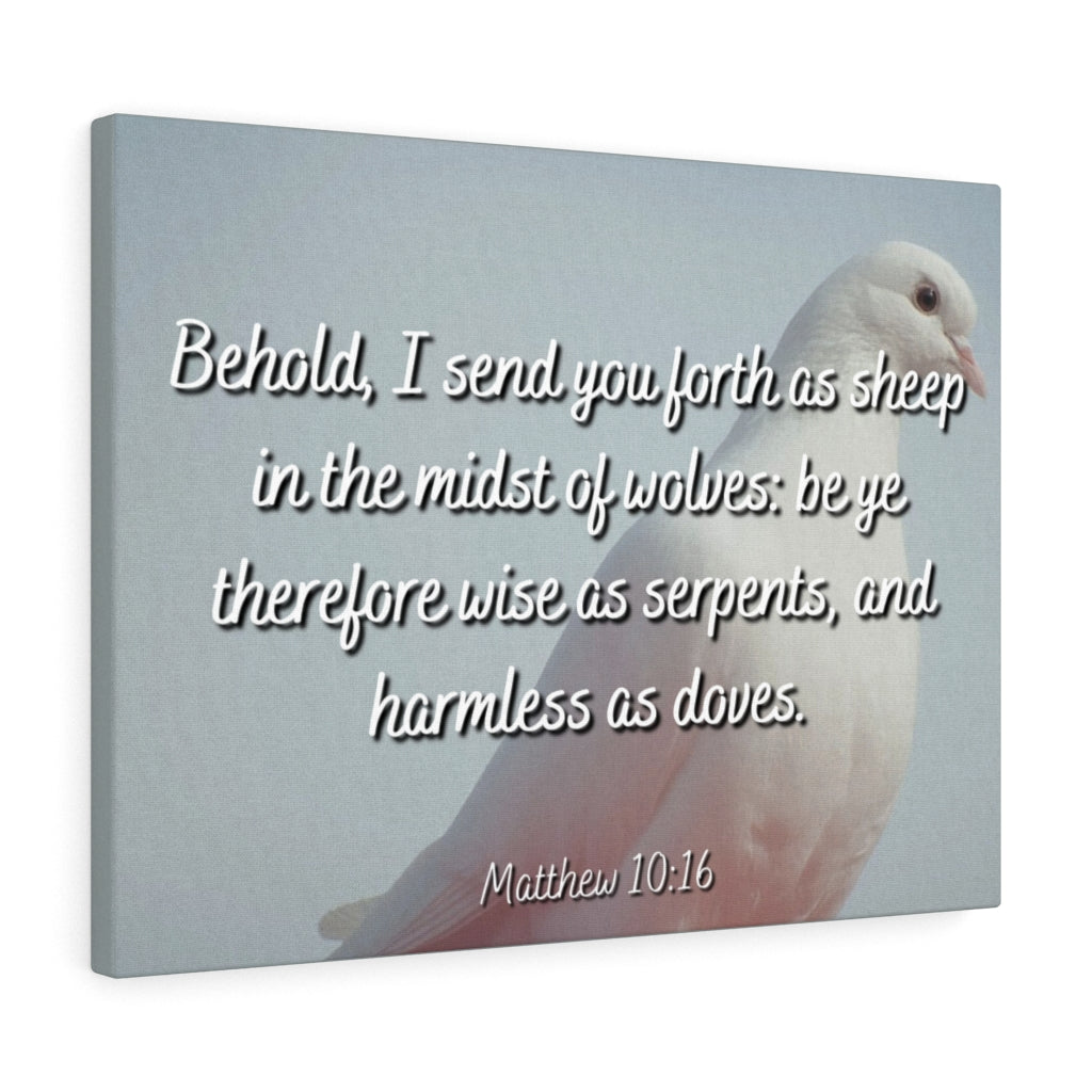 Scripture Walls Harmless As Doves Matthew 10:16 Bible Verse Canvas Christian Wall Art Ready to Hang Unframed-Express Your Love Gifts