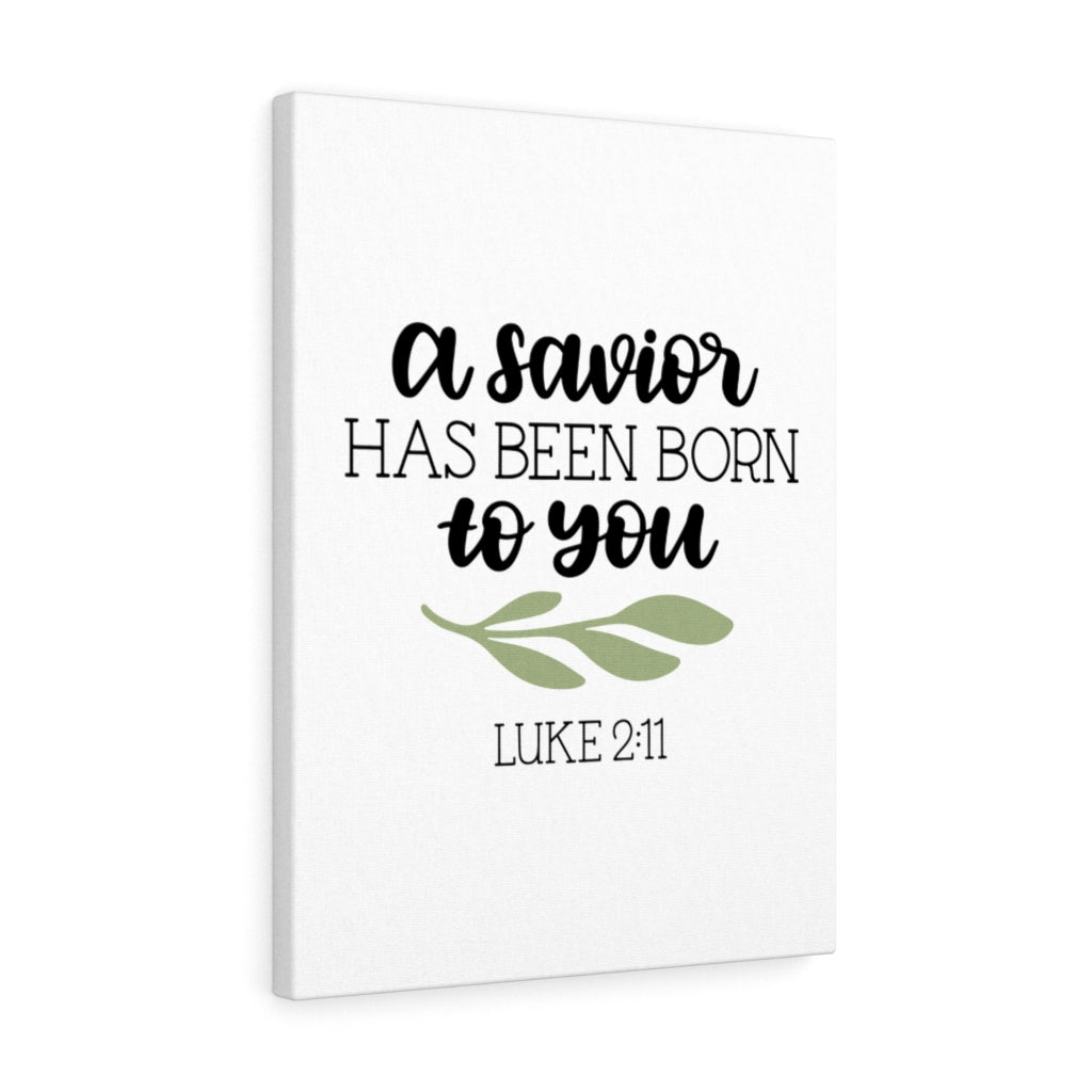 Scripture Walls Has Been Born Luke 2:11 Bible Verse Canvas Christian Wall Art Ready to Hang Unframed-Express Your Love Gifts