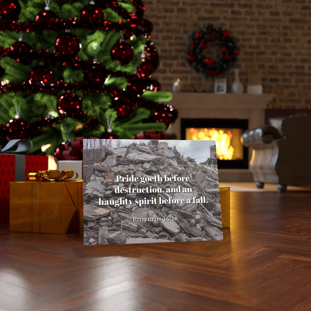 Scripture Walls Haughty Spirit Proverbs 16:18 Bible Verse Canvas Christian Wall Art Ready to Hang Unframed-Express Your Love Gifts