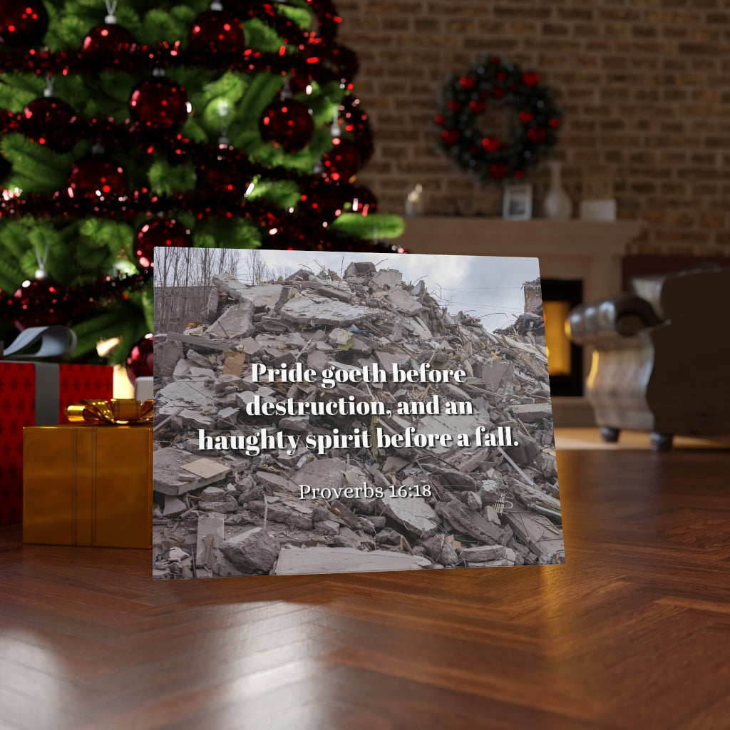 Scripture Walls Haughty Spirit Proverbs 16:18 Bible Verse Canvas Christian Wall Art Ready to Hang Unframed-Express Your Love Gifts