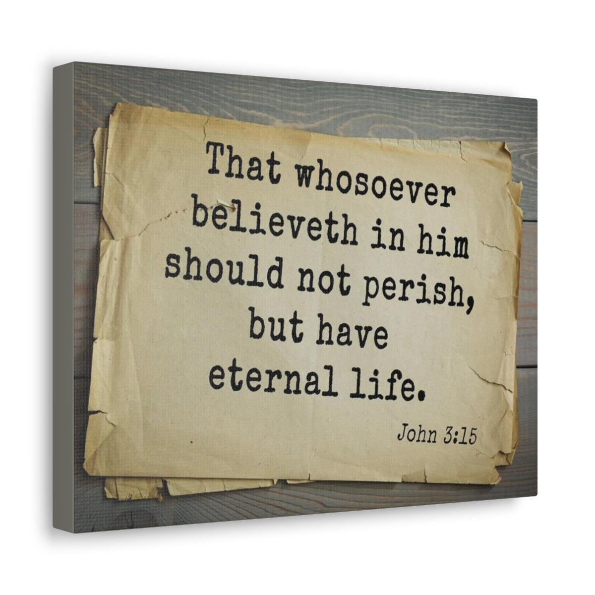 Scripture Walls Have Eternal Life John 3:15 Bible Verse Canvas Christian Wall Art Bible Verse Print Ready To Hang Unframed-Express Your Love Gifts