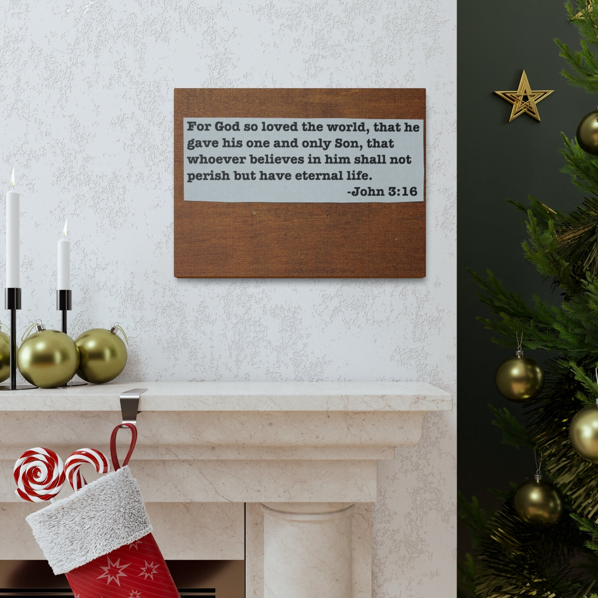 Scripture Walls Have Eternal Life John 3:16 Bible Verse Canvas Christian Wall Art Bible Verse Print Ready To Hang Unframed-Express Your Love Gifts