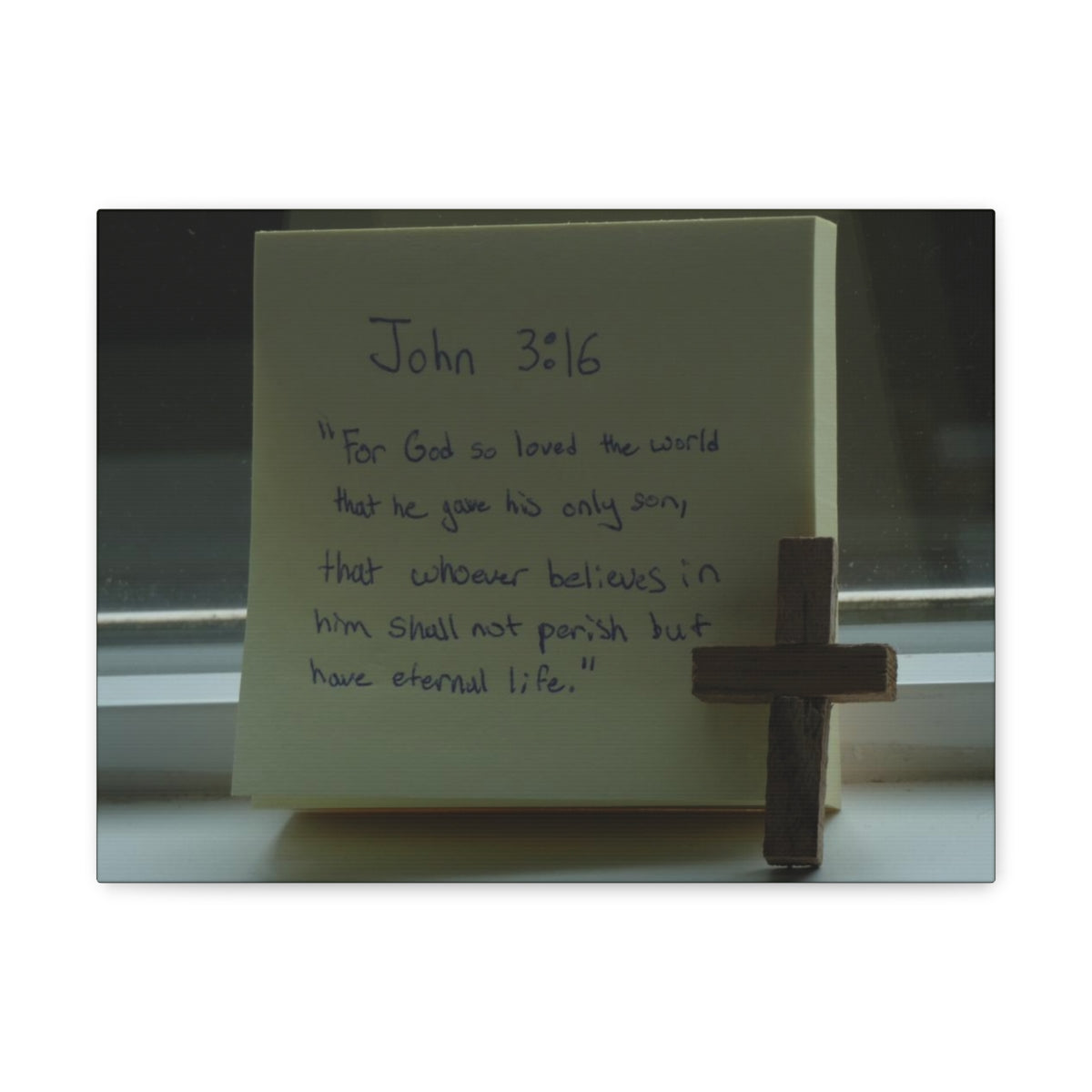 Scripture Walls Have Eternal Life John 3:16 Cross Bible Verse Canvas Christian Wall Art Bible Verse Print Ready To Hang Unframed-Express Your Love Gifts