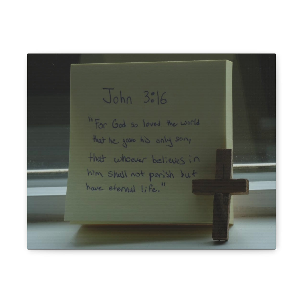 Scripture Walls Have Eternal Life John 3:16 Cross Bible Verse Canvas Christian Wall Art Bible Verse Print Ready To Hang Unframed-Express Your Love Gifts