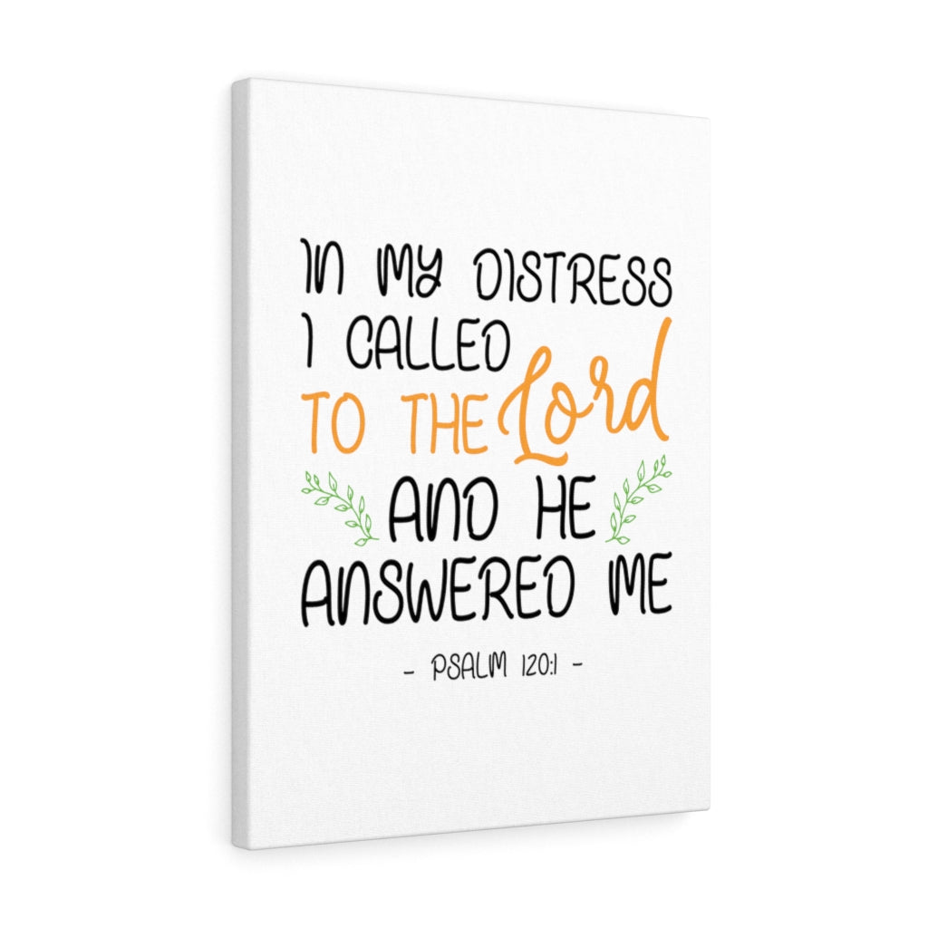Scripture Walls He Answered Me Psalm 120:1 Bible Verse Canvas Christian Wall Art Ready to Hang Unframed-Express Your Love Gifts