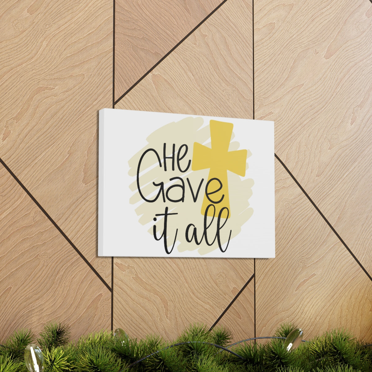 Scripture Walls He Gave It All John 3:16 Christian Wall Art Print Ready to Hang Unframed-Express Your Love Gifts