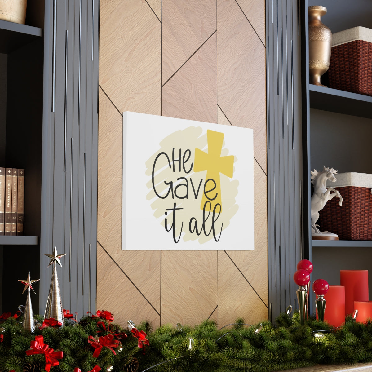 Scripture Walls He Gave It All John 3:16 Christian Wall Art Print Ready to Hang Unframed-Express Your Love Gifts