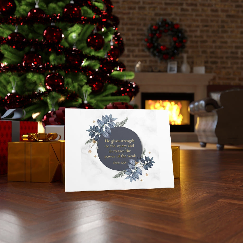 Scripture Walls He Gives Strength Isaiah 40:29 Bible Verse Canvas Christian Wall Art Ready to Hang Unframed-Express Your Love Gifts