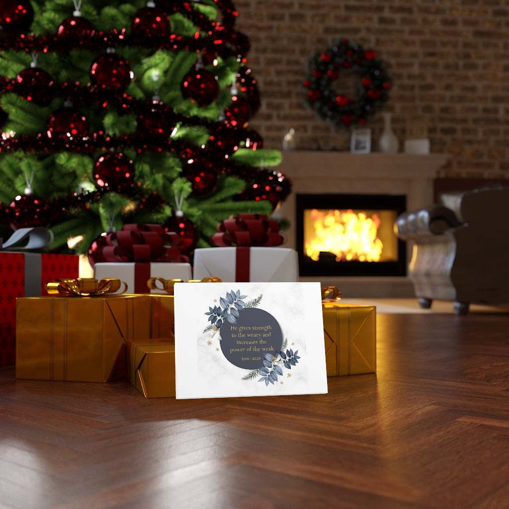 Scripture Walls He Gives Strength Isaiah 40:29 Bible Verse Canvas Christian Wall Art Ready to Hang Unframed-Express Your Love Gifts