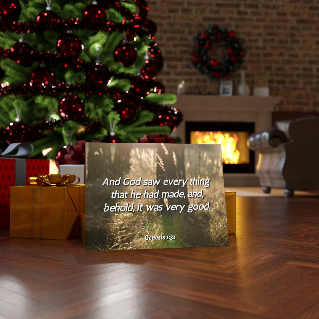 Scripture Walls He Had Made Genesis 1:31 Bible Verse Canvas Christian Wall Art Ready to Hang Unframed-Express Your Love Gifts