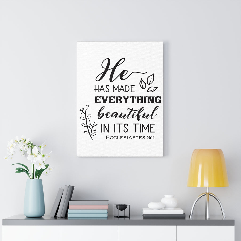 Scripture Walls He Has Made Ecclesiastes 3:11 Christian Wall Art Bible Verse Print Ready To Hang Unframed-Express Your Love Gifts