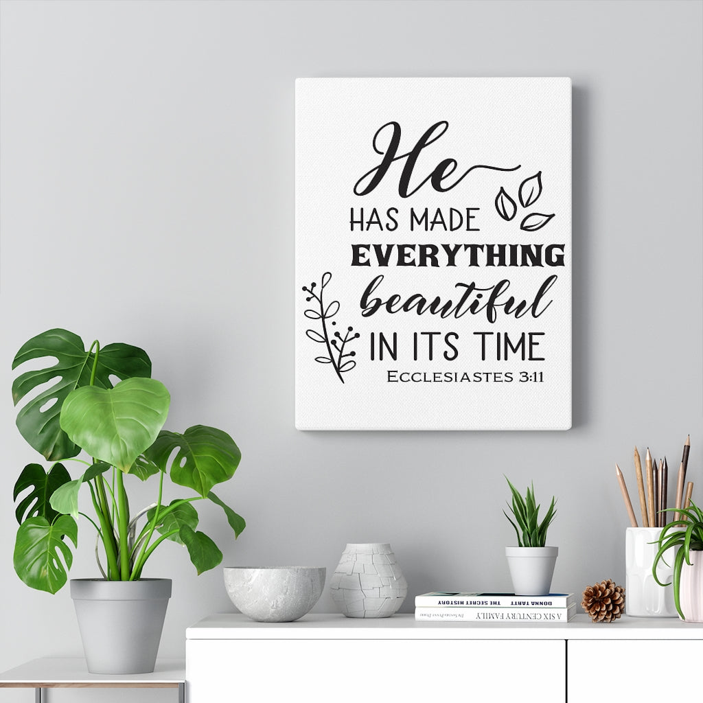 Scripture Walls He Has Made Ecclesiastes 3:11 Christian Wall Art Bible Verse Print Ready To Hang Unframed-Express Your Love Gifts
