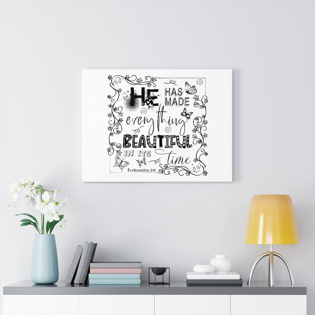 Scripture Walls He Has Made Everything Beautiful Ecclesiastes 3:11 Christian Wall Art Bible Verse Print Ready To Hang Unframed-Express Your Love Gifts