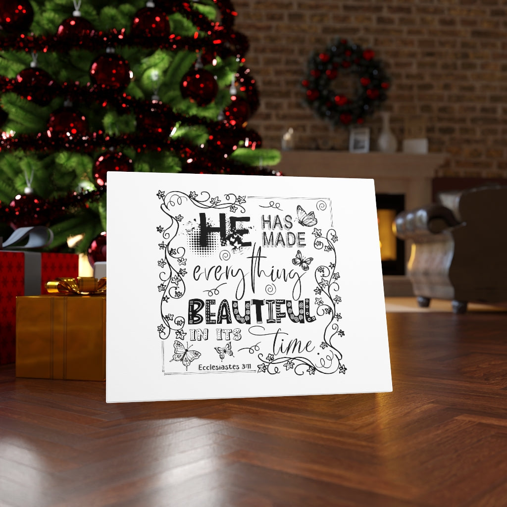 Scripture Walls He Has Made Everything Beautiful Ecclesiastes 3:11 Christian Wall Art Bible Verse Print Ready To Hang Unframed-Express Your Love Gifts
