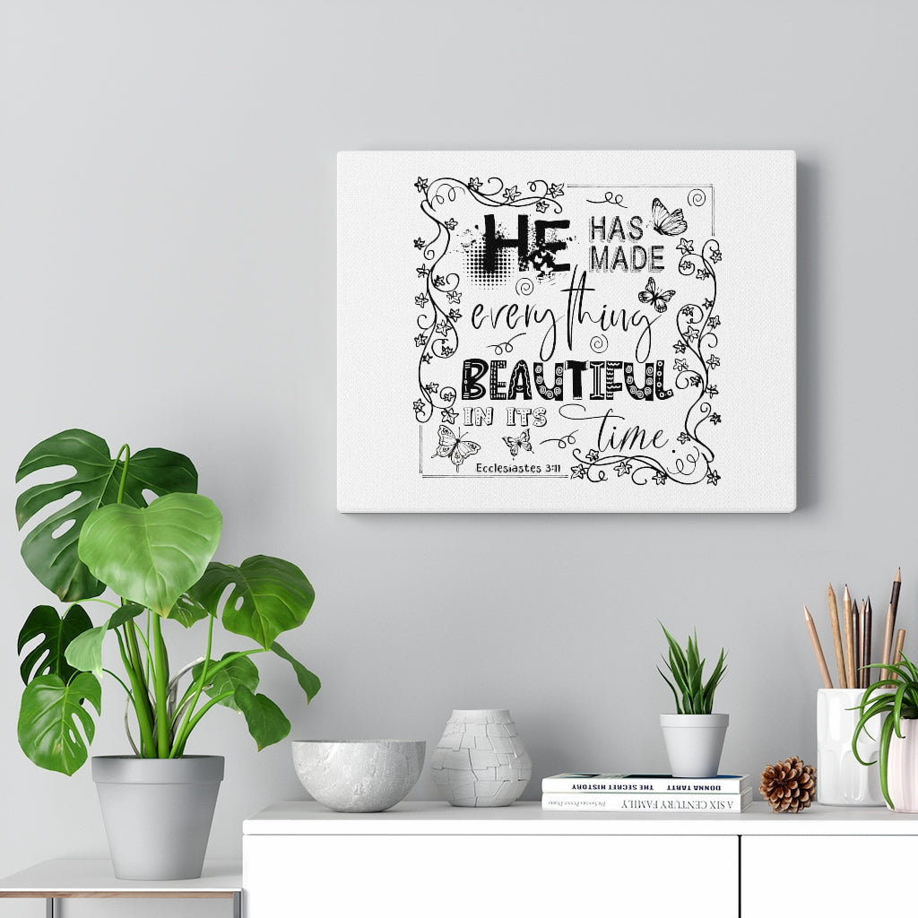 Scripture Walls He Has Made Everything Beautiful Ecclesiastes 3:11 Christian Wall Art Bible Verse Print Ready To Hang Unframed-Express Your Love Gifts
