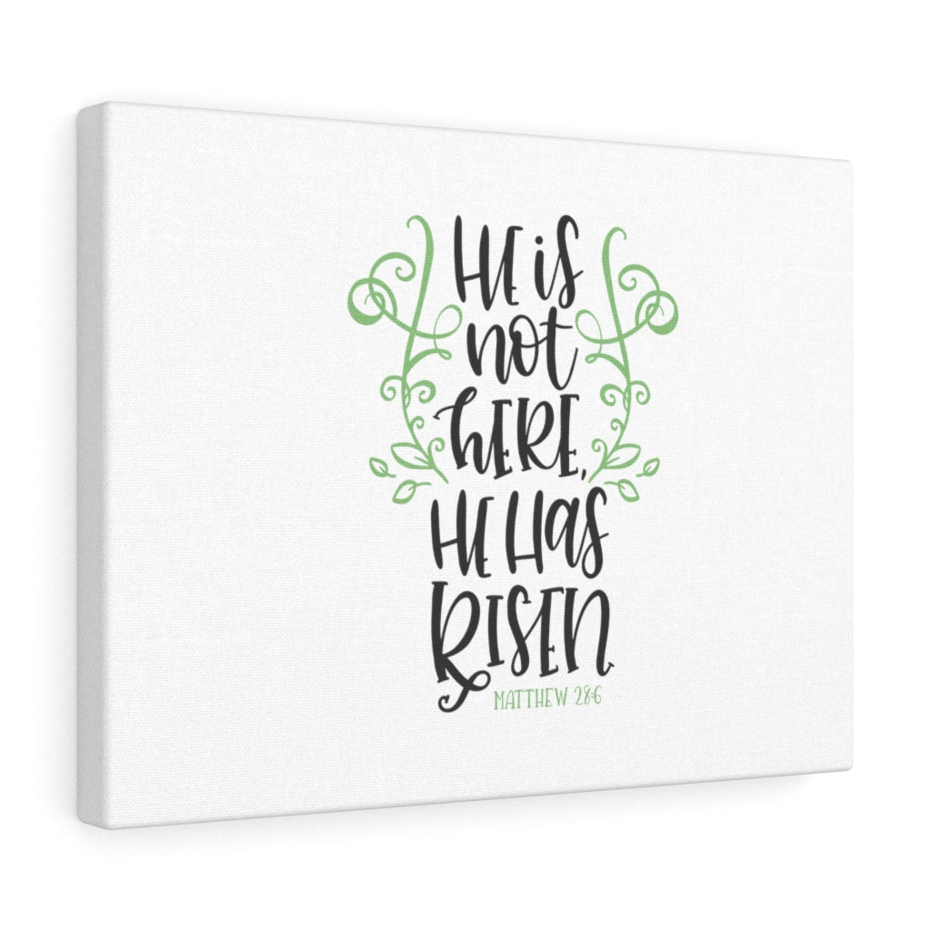 Scripture Walls He Has Risen Leaves Matthew 28:6 Bible Verse Canvas Christian Wall Art Ready to Hang Unframed-Express Your Love Gifts