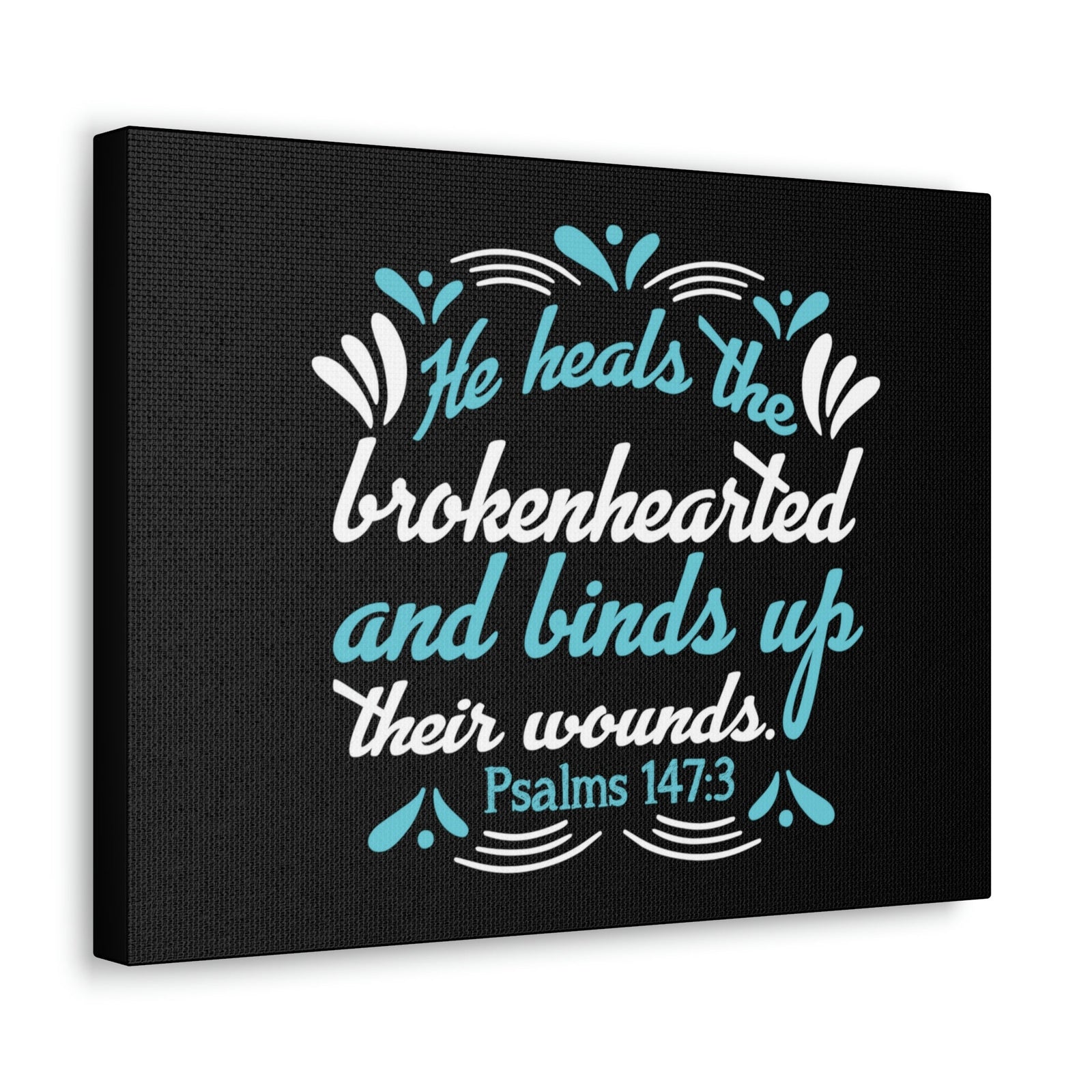 Scripture Walls He Heals Psalms 147:3 Christian Wall Art Bible Verse Print Ready to Hang Unframed-Express Your Love Gifts