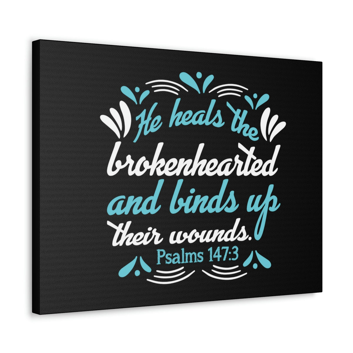 Scripture Walls He Heals Psalms 147:3 Christian Wall Art Bible Verse Print Ready to Hang Unframed-Express Your Love Gifts