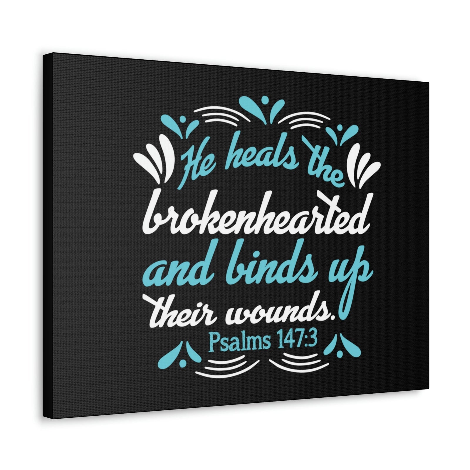 Scripture Walls He Heals Psalms 147:3 Christian Wall Art Bible Verse Print Ready to Hang Unframed-Express Your Love Gifts