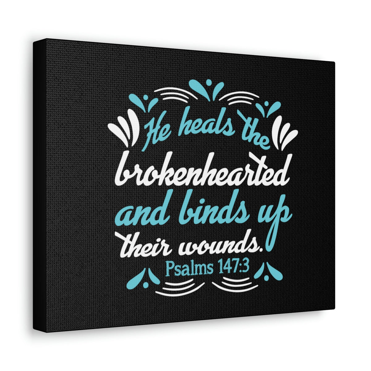 Scripture Walls He Heals Psalms 147:3 Christian Wall Art Bible Verse Print Ready to Hang Unframed-Express Your Love Gifts