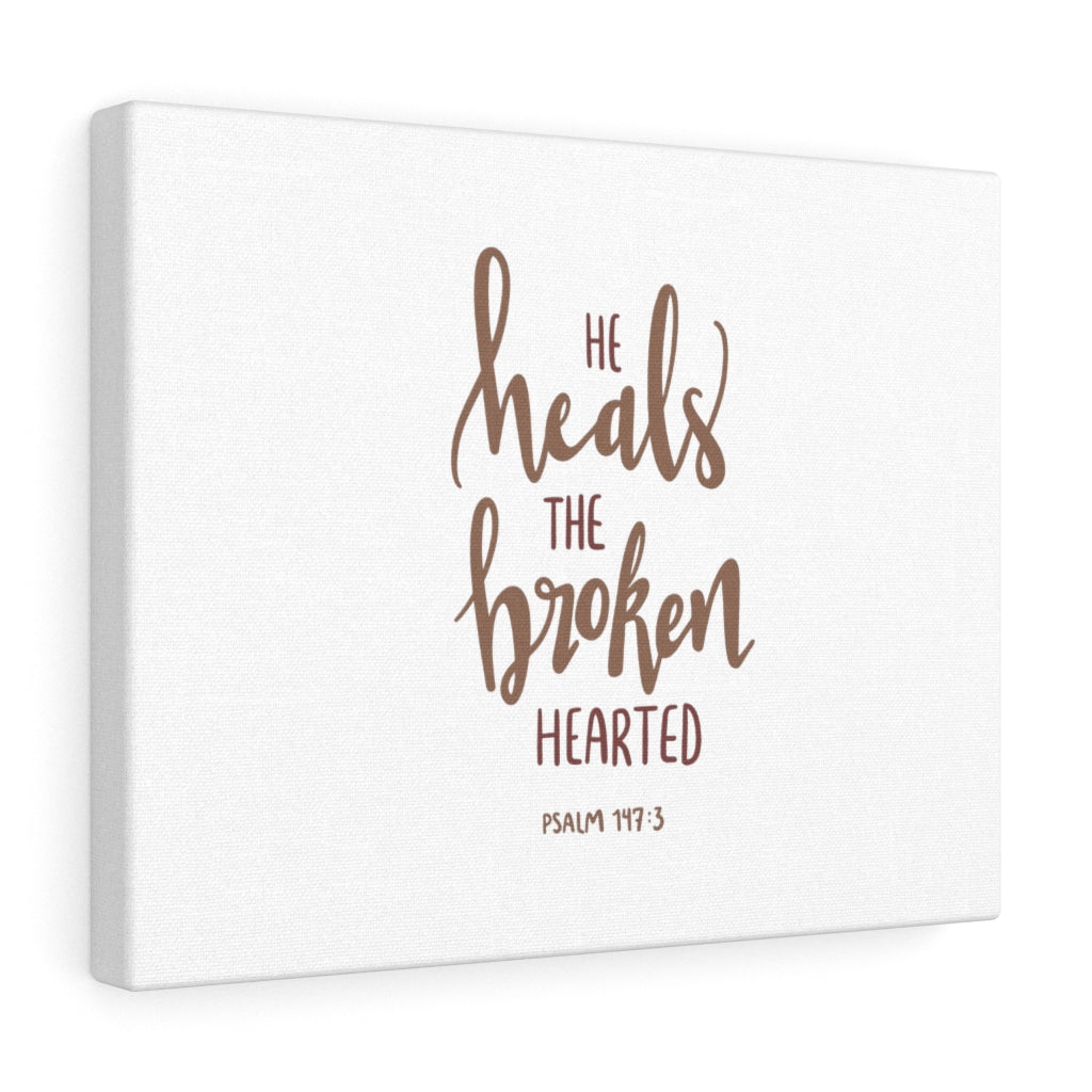 Scripture Walls He Heals The Broken Psalm 147:3 Bible Verse Canvas Christian Wall Art Ready to Hang Unframed-Express Your Love Gifts