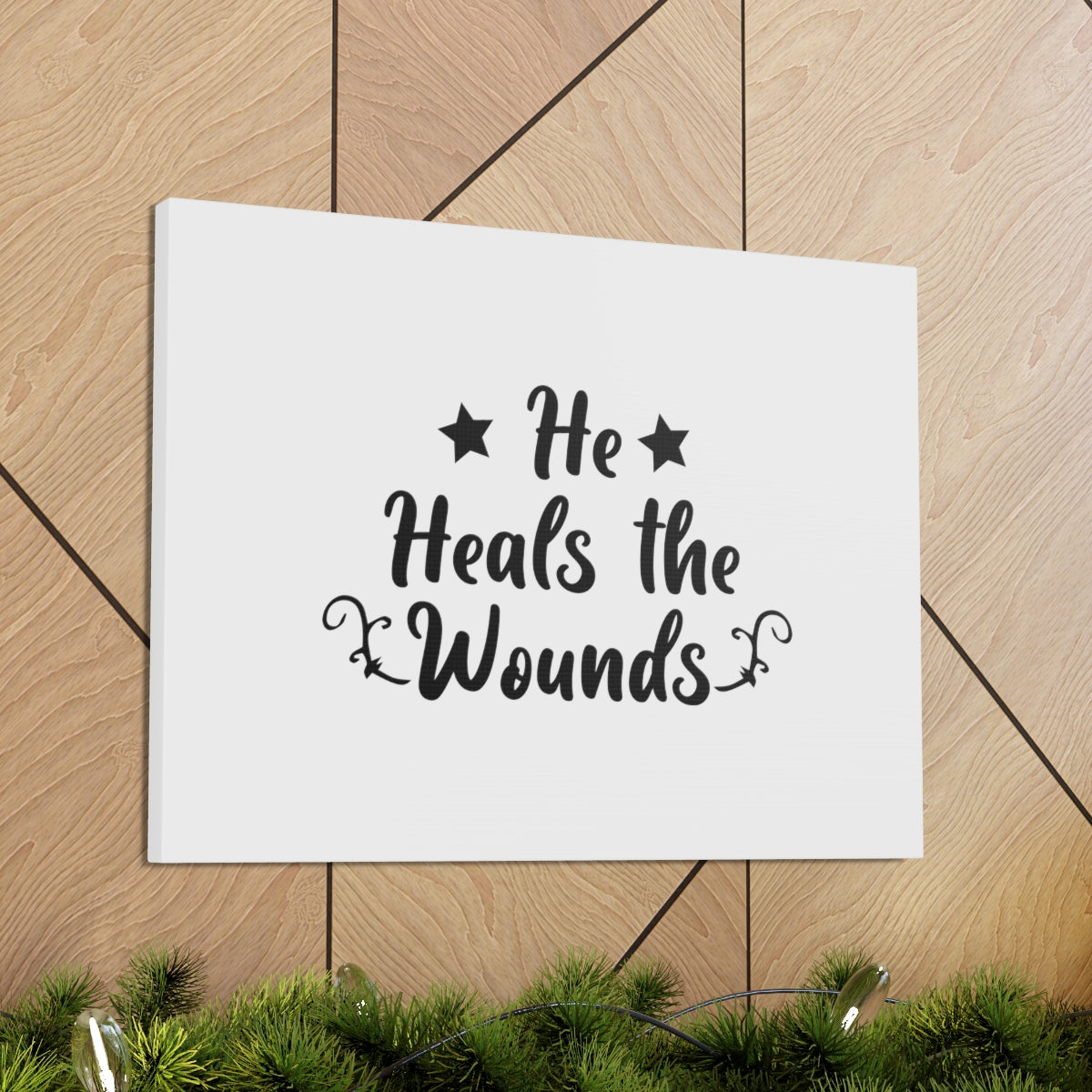 Scripture Walls He Heals The Wounds Psalm 147:3 Christian Wall Art Bible Verse Print Ready to Hang Unframed-Express Your Love Gifts