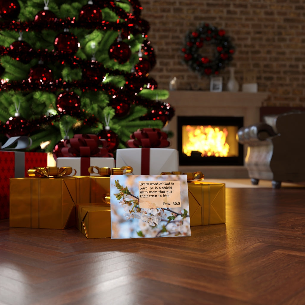 Scripture Walls He Is A Shield Proverbs 30:5 Bible Verse Canvas Christian Wall Art Ready to Hang Unframed-Express Your Love Gifts